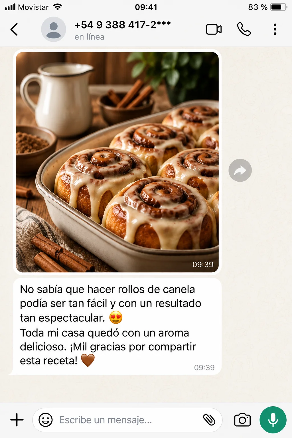 Testimonio de clienta: no sabía que hacer rollos de canela podía ser tan fácil y con un resultado tan espectacular