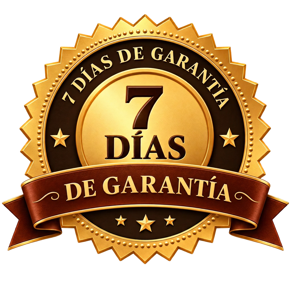Sello dorado de garantía: 7 días de garantía